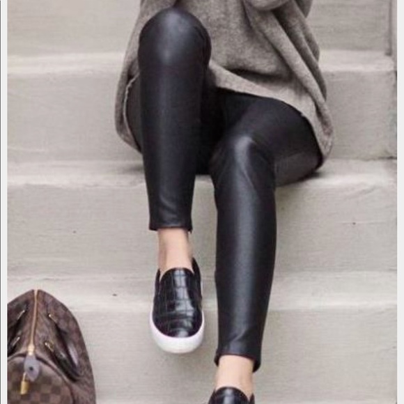 Faux Leather Leggings - Picture 6 of 8